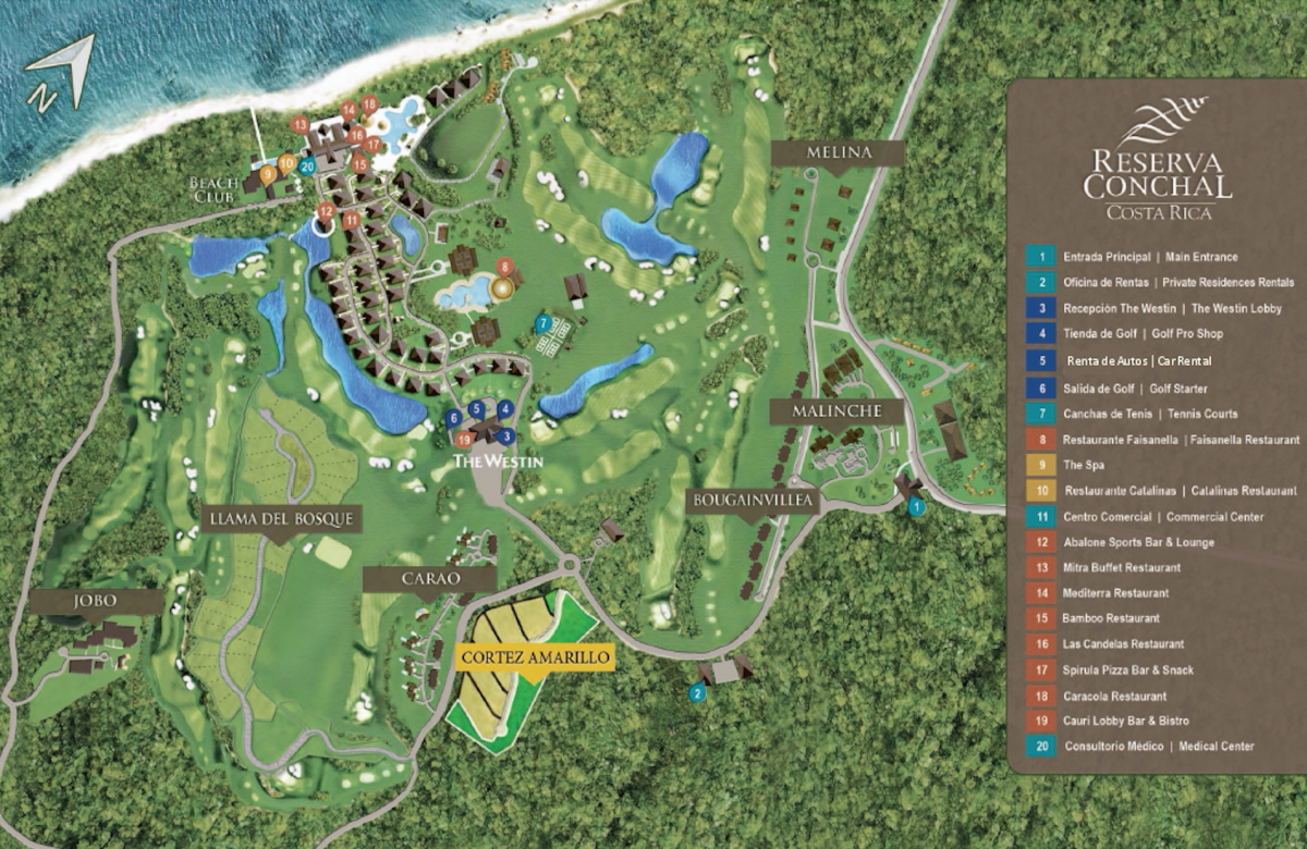 Westin Playa Conchal Costa Rica Map - Miami Zip Code Map
